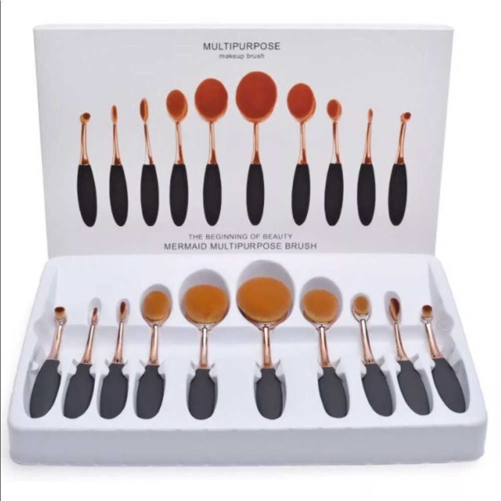 New 10pcs Set Of Makeup Toothbrush